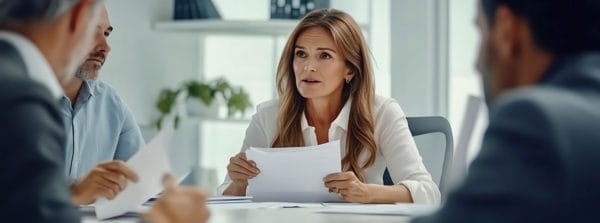 Zwei Personen im Business-Gespräch – Elevator Pitch in Aktion